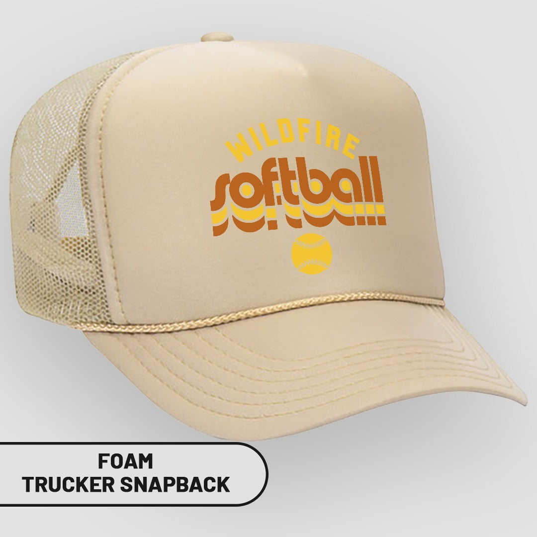 Wildfire Softball Foam Trucker Snapback Hat