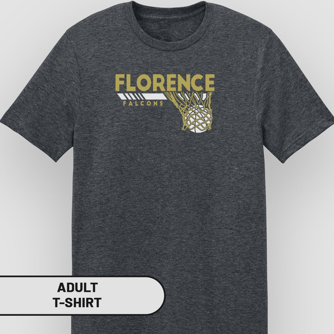 Florence Falcons Graphic Adult T-Shirt Basketball Design