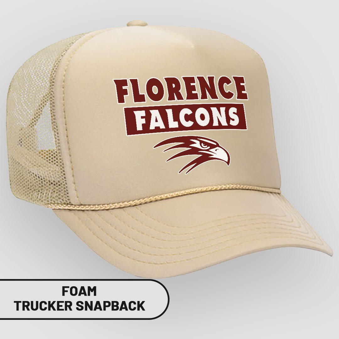 Florence Falcons Foam Trucker Snapback Hat