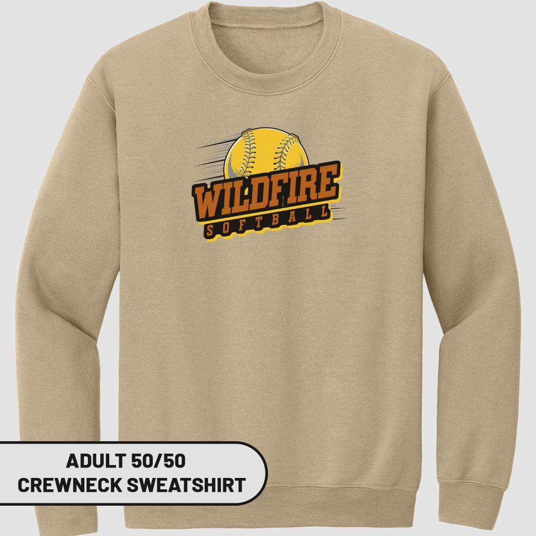 Wildfire Softball Adult Crewneck Sweatshirt