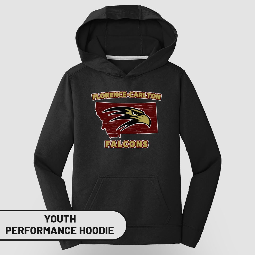 Florence-Carlton Falcons Youth Performance Hoodie
