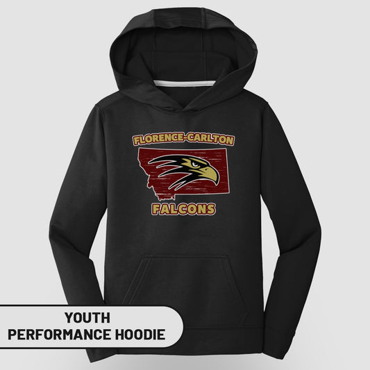 Florence-Carlton Falcons Youth Performance Hoodie