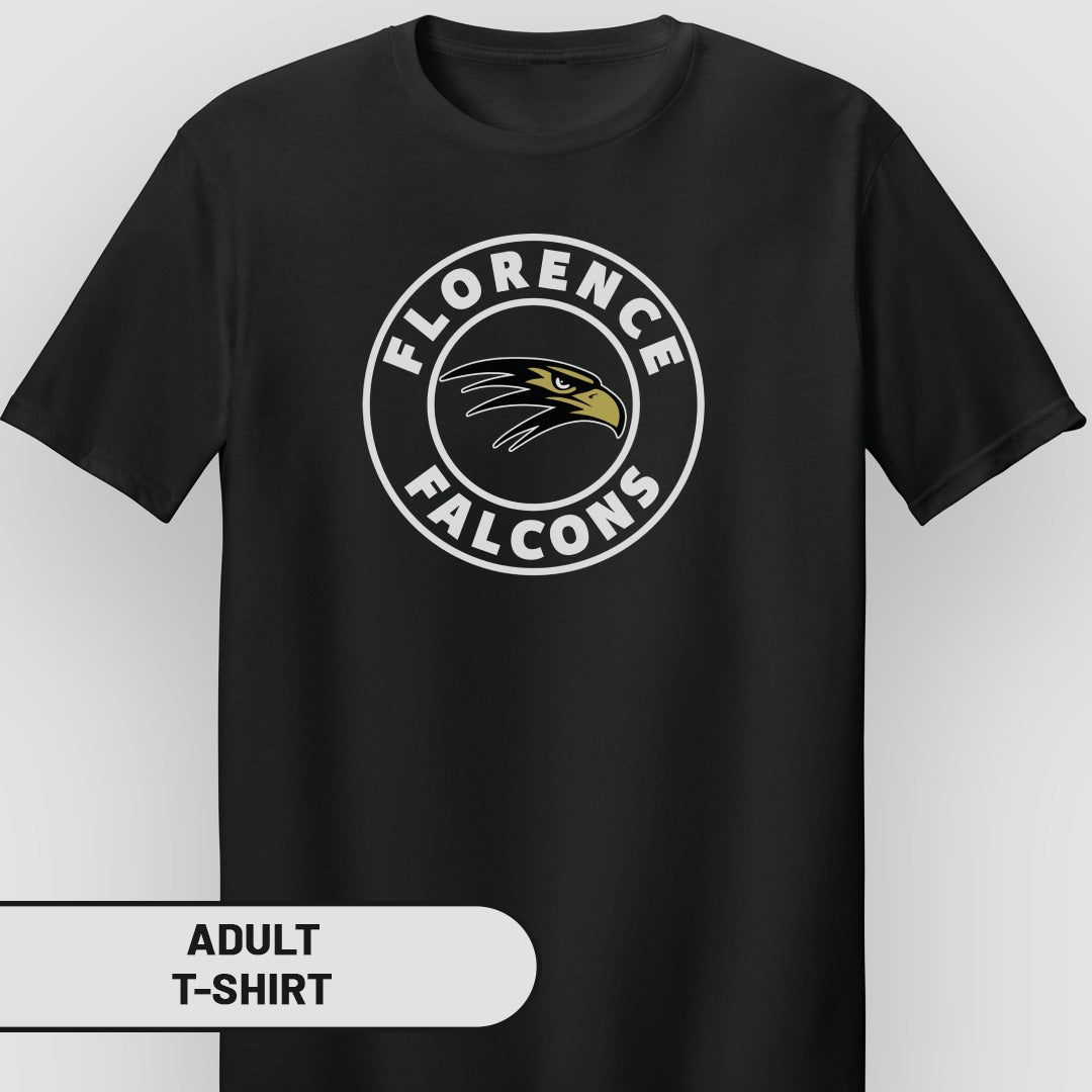 Florence Falcons Graphic Print Adult T-Shirt