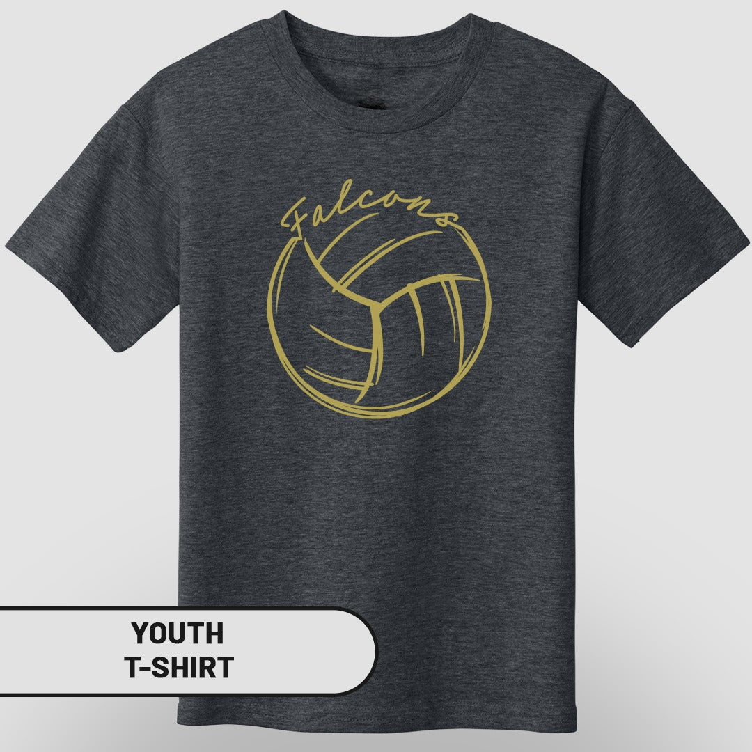 Falcons Volleyball Graphic Youth T-shirt