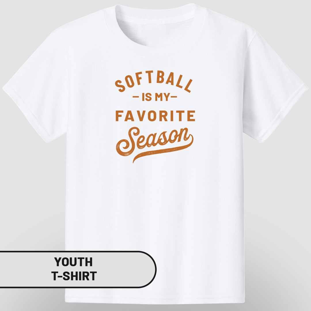 Softball is My Favorite Season Youth T-Shirt