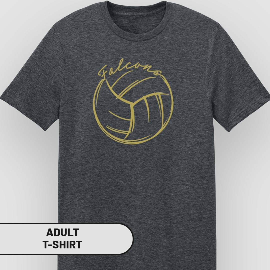 Falcons Volleyball Graphic Design Adult T-shirt