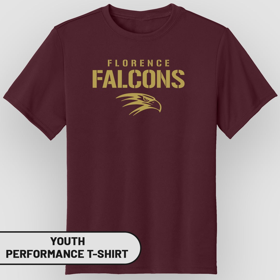 Florence Falcons Youth Performance T-Shirt