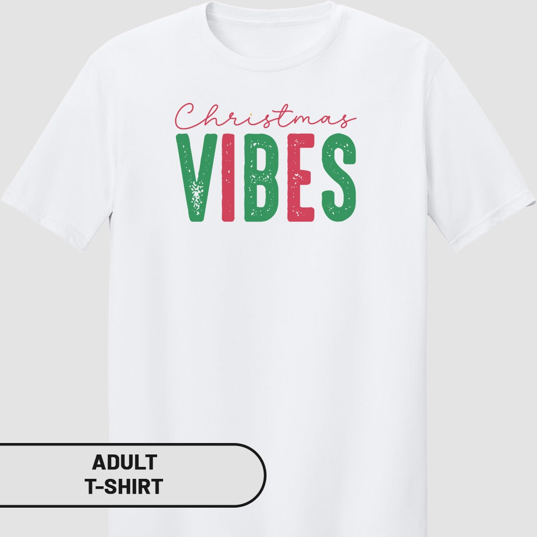 Christmas Vibes Graphic Adult T-Shirt
