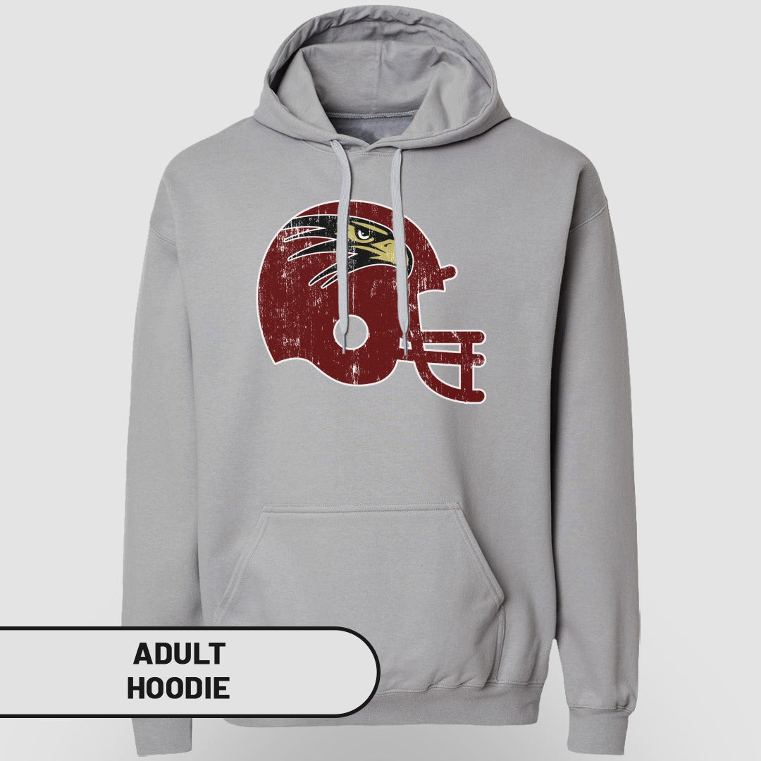 Vintage Football Helmet Graphic Adult Hoodie