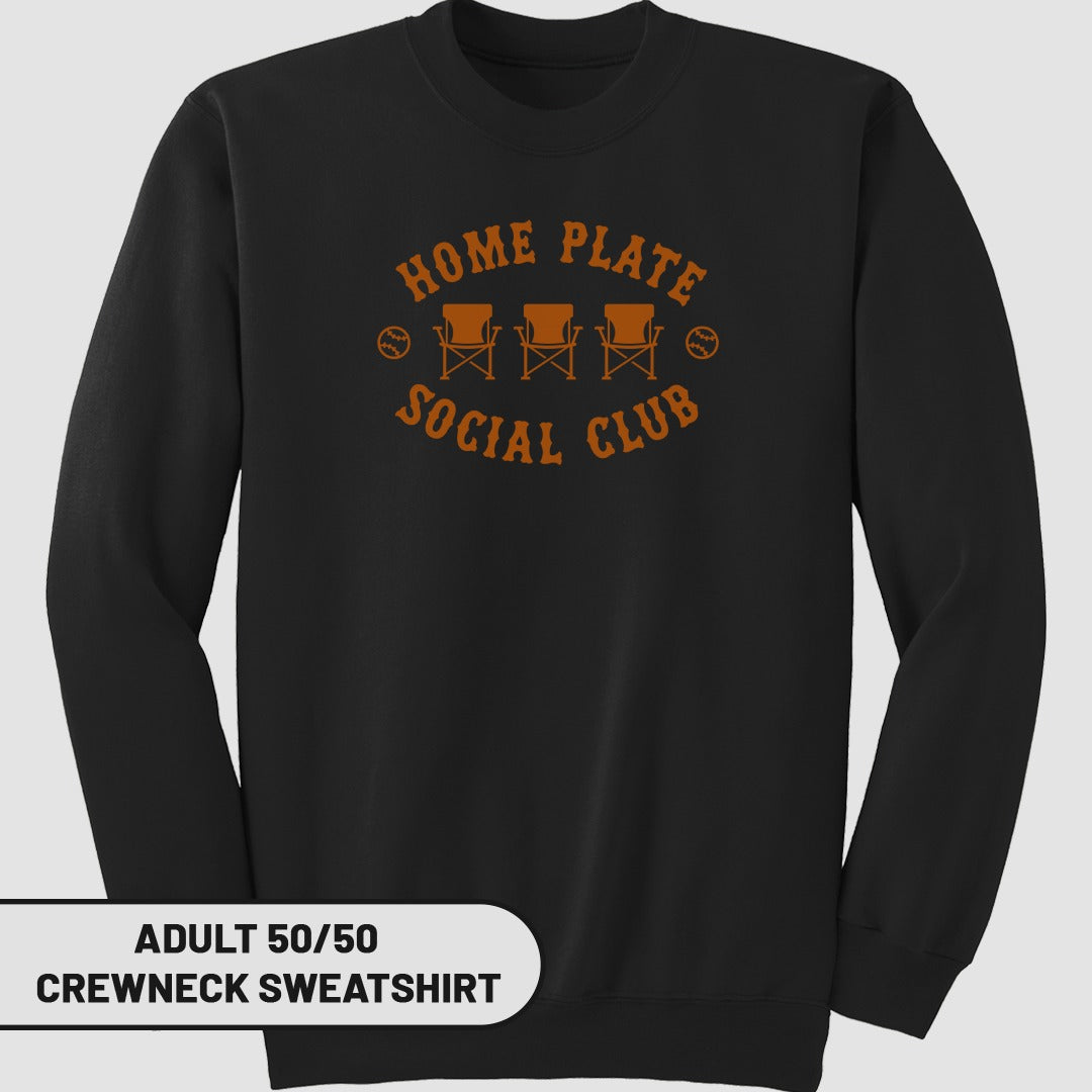 Home Plate Social Club Adult Crewneck Sweatshirt