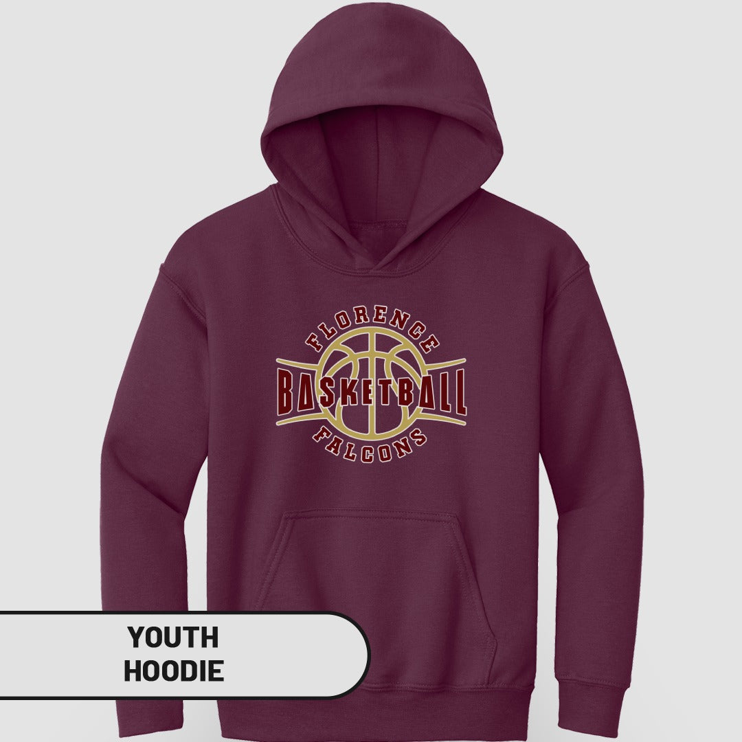 Florence Falcons Basketball Youth Hoodie