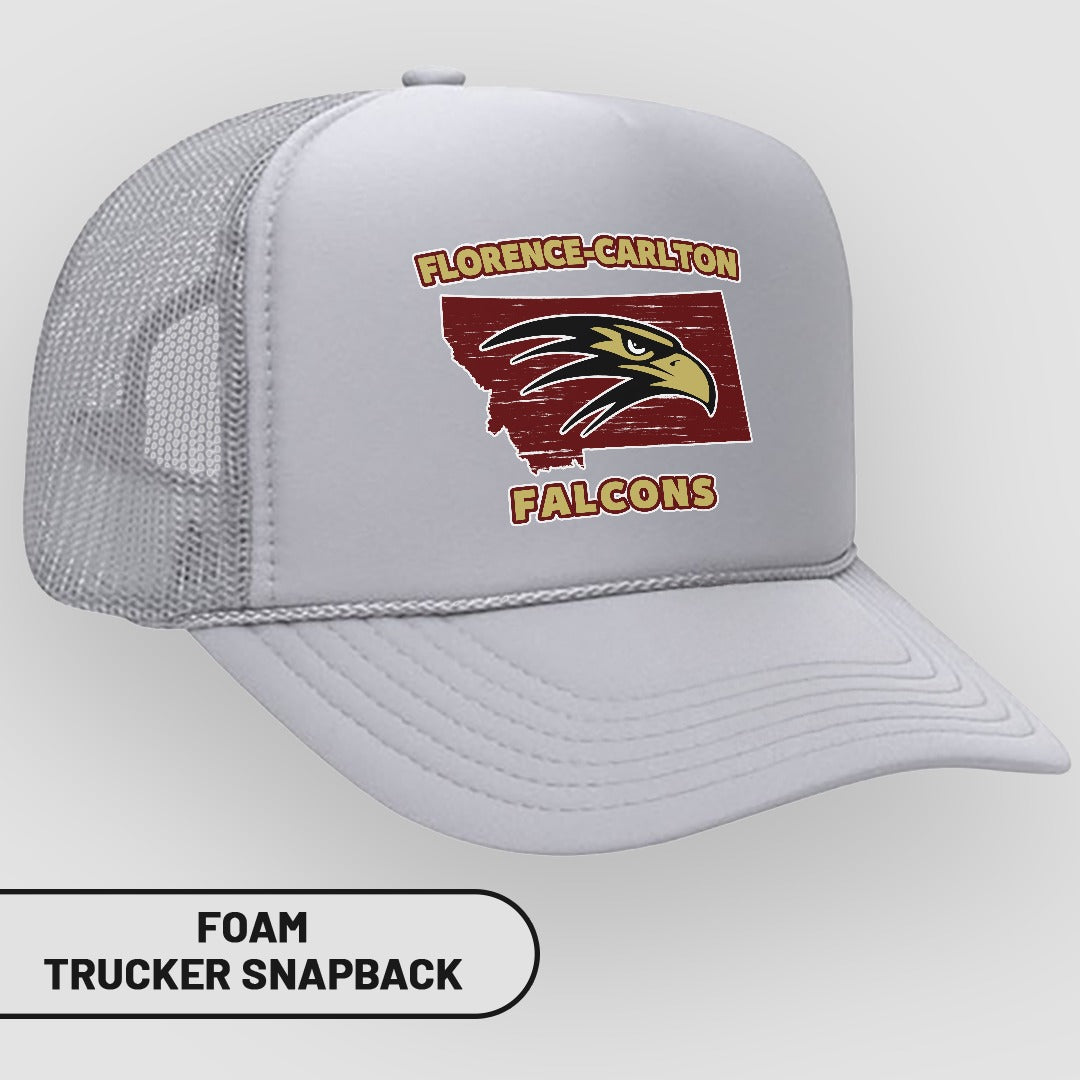 Florence Carlton Falcons Foam Trucker Snapback Hat