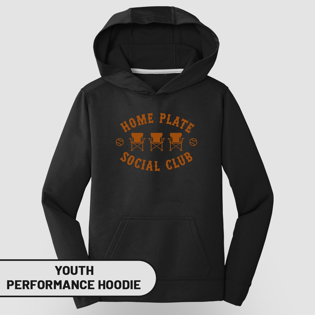 Home Plate Social Club Youth Performance Hoodie