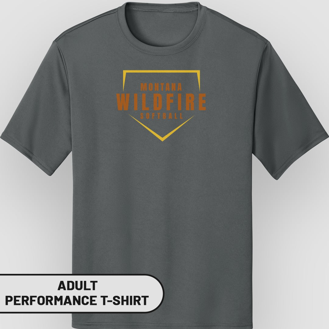 Montana Wildfire Softball Adult Performance T-Shirt