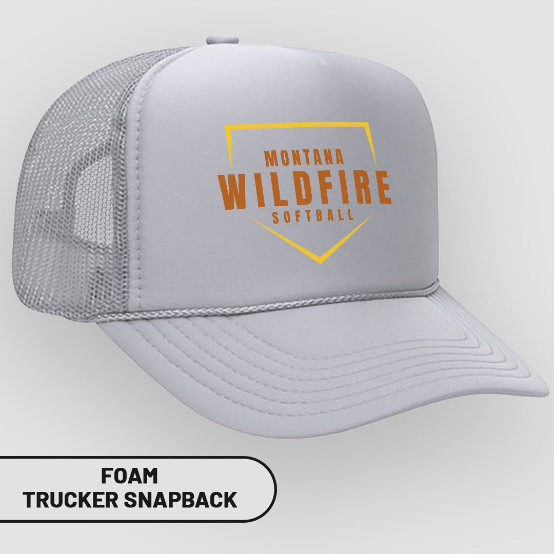 Montana Wildfire Softball Foam Trucker Snapback