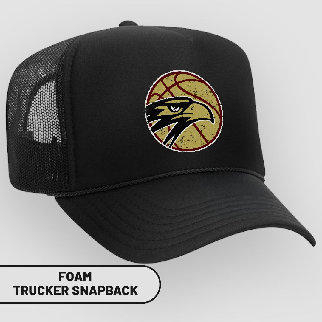 Vintage Style Eagle Basketball Foam Trucker Snapback Hat