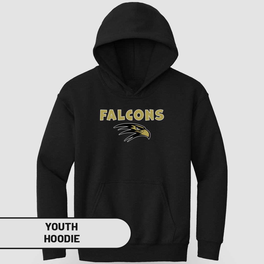 Falcons Black Hoodie Youth Hoodie