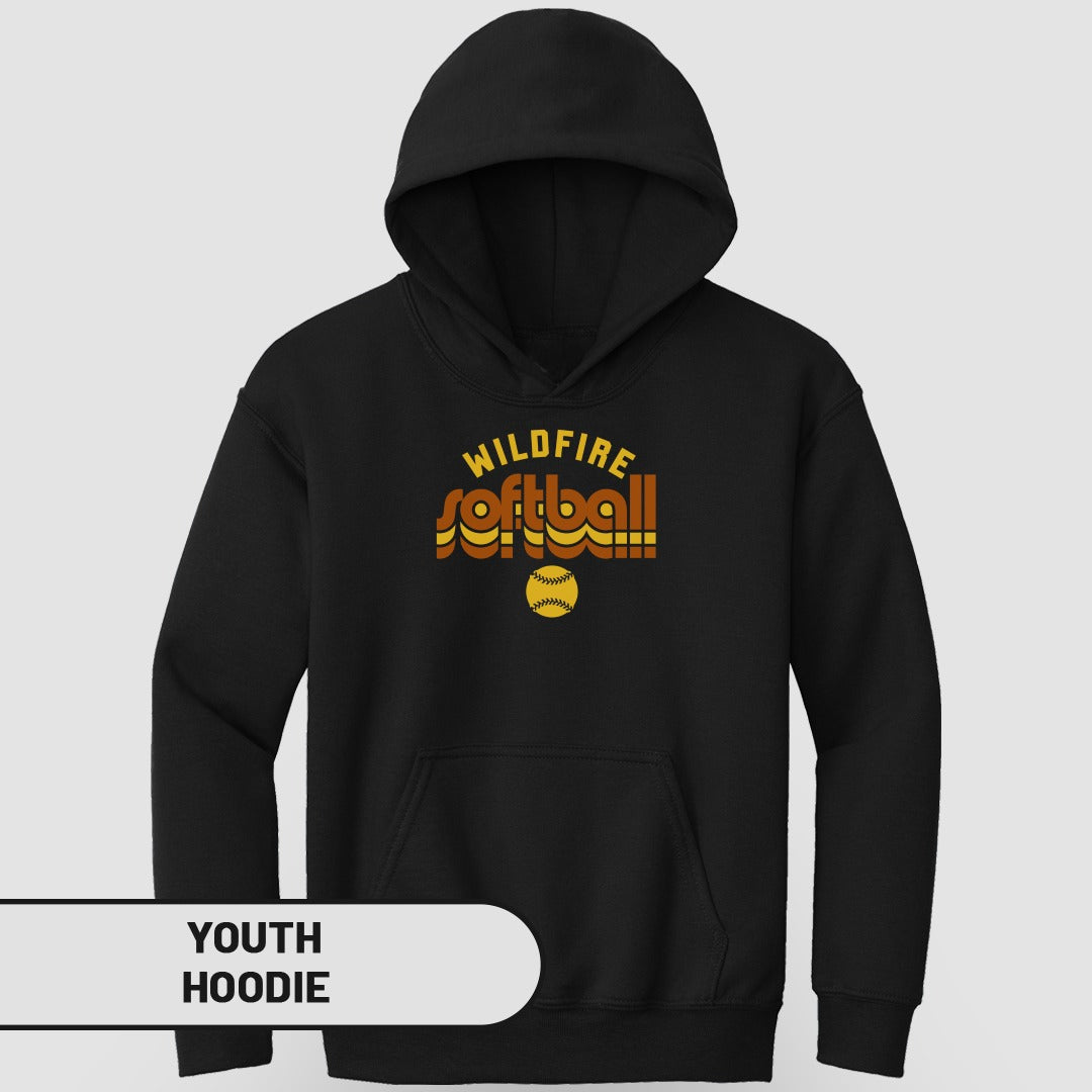 Wildfire Softball Design Youth Hoodie
