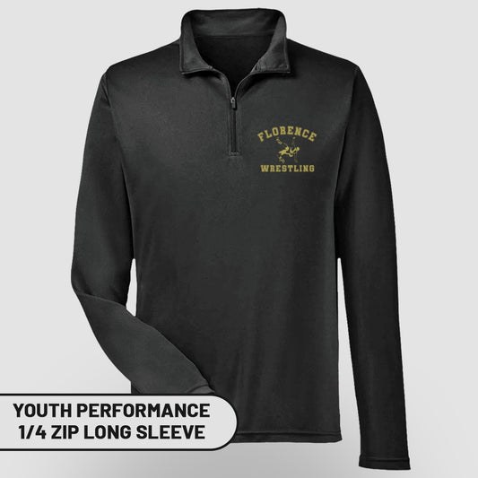 Youth Performance 1/4 Zip Long Sleeve Wrestling Top