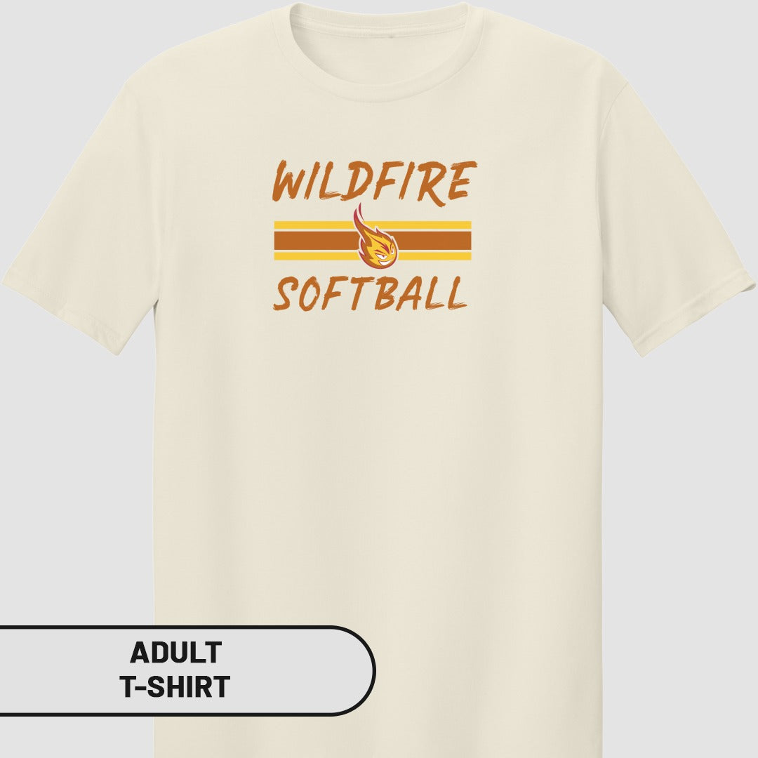Wildfire Softball Printed Graphic Adult T-Shirt
