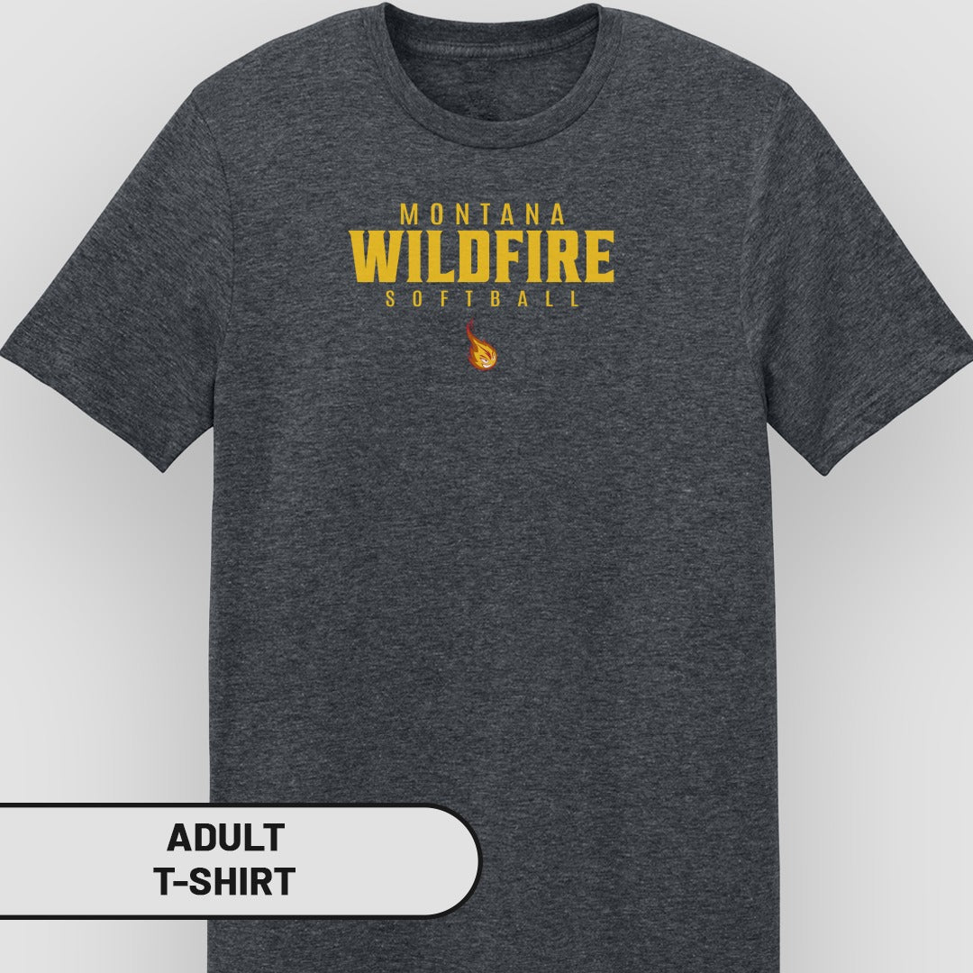 Montana Wildfire Softball Adult T-Shirt
