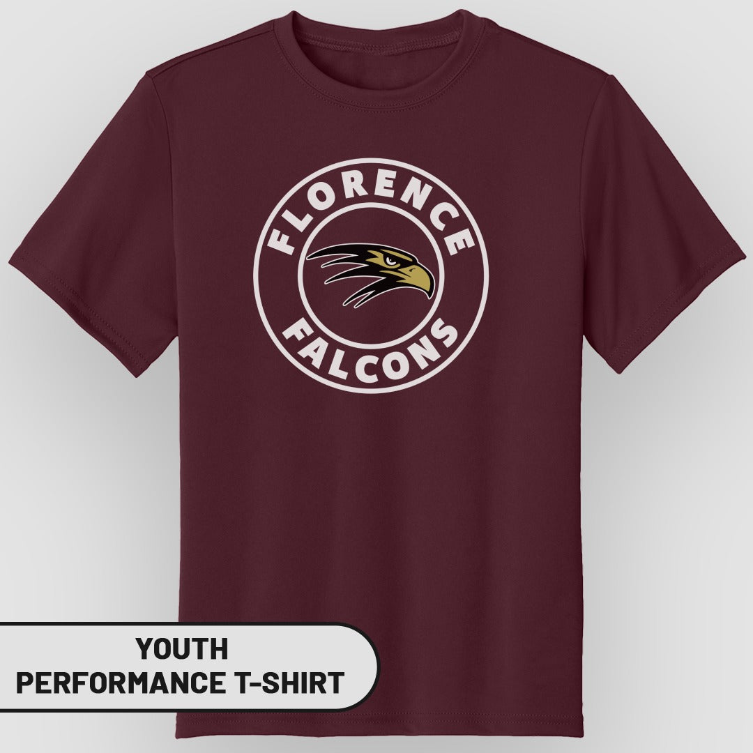 Florence Falcons Youth Performance T-Shirt
