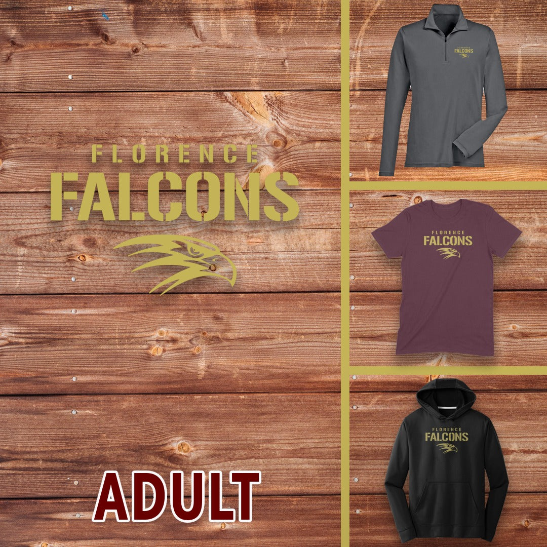 Adult - Golden Stencil Falcons | FCSA-026G