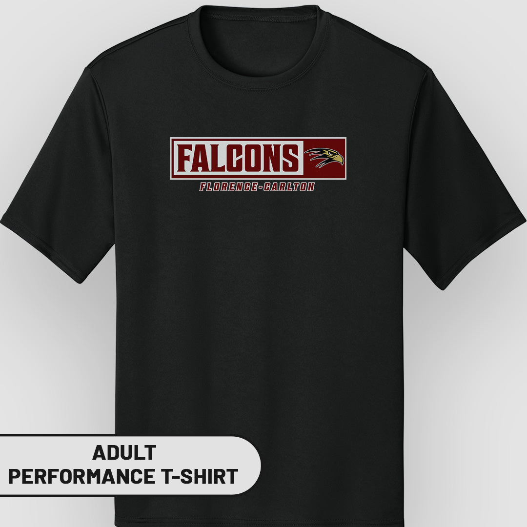 Adult Performance T-Shirt Rectangle Falcons | FCS-002