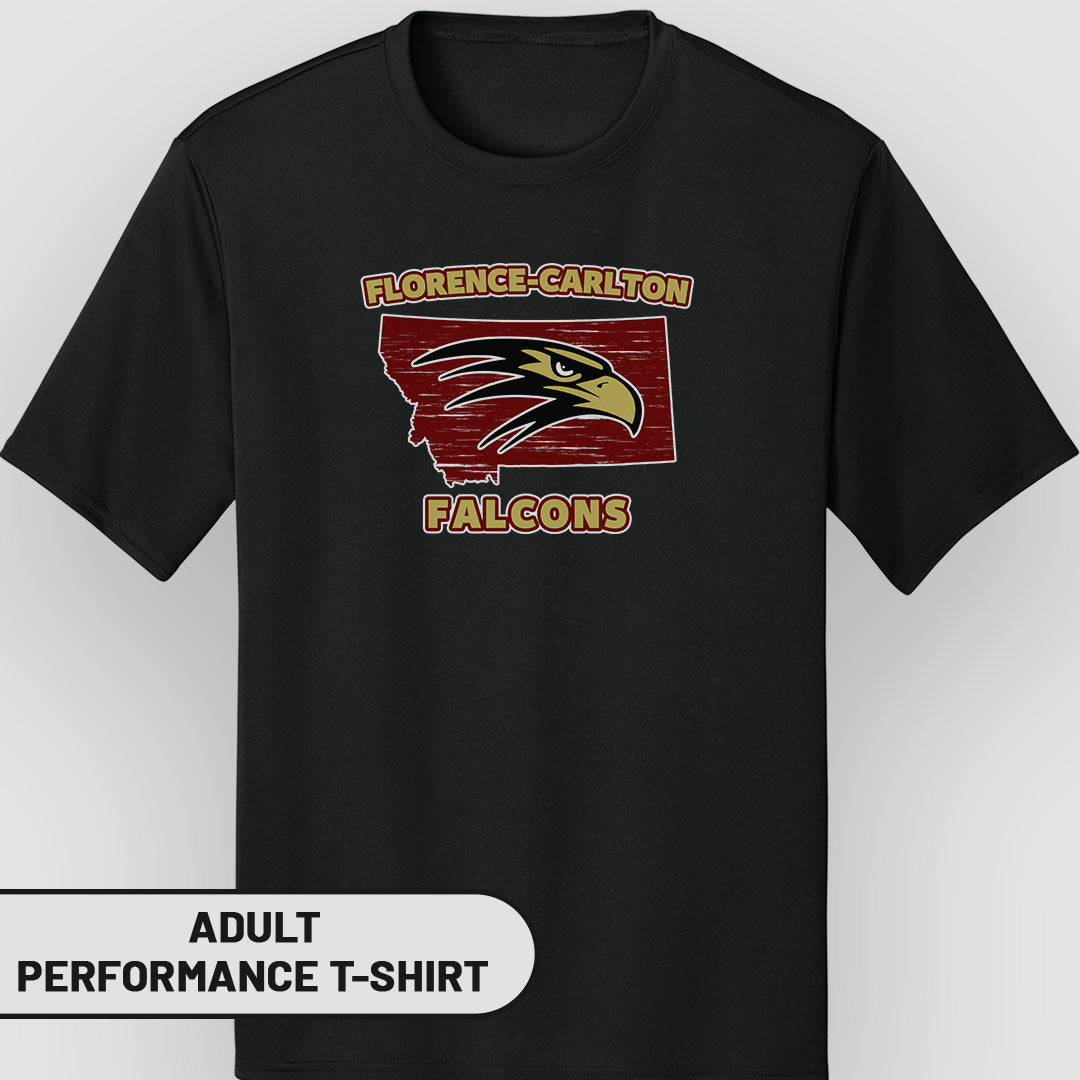 Adult Performance T-Shirt MT Florence-Carlton Falcons | FCS-003