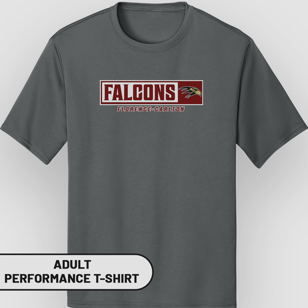 Adult Performance T-Shirt Rectangle Falcons | FCS-002