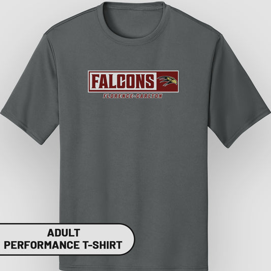Adult Performance T-Shirt Rectangle Falcons | FCS-002