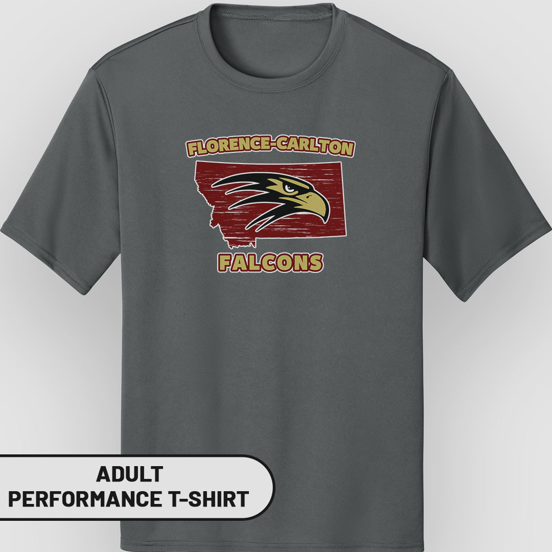 Adult Performance T-Shirt MT Florence-Carlton Falcons | FCS-003
