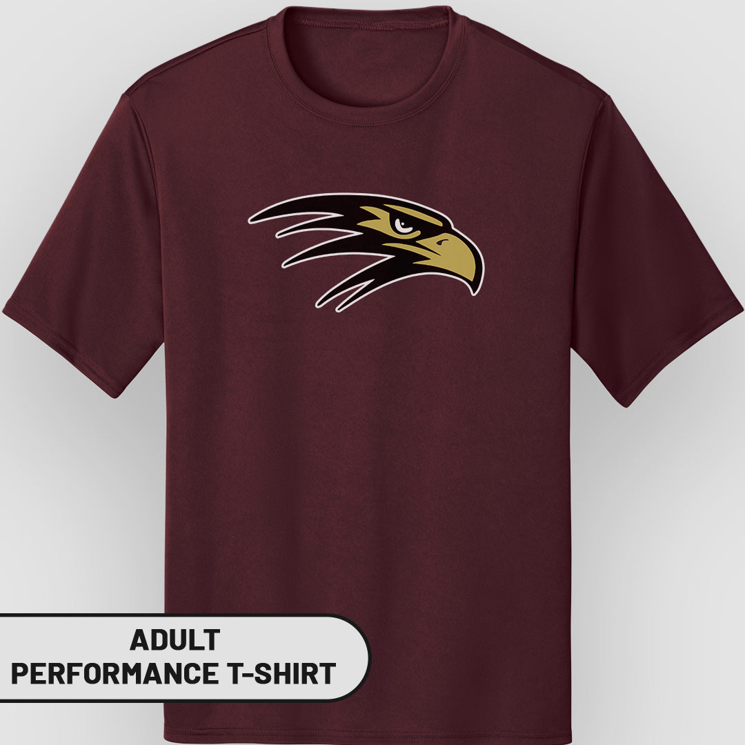 Adult Performance T-Shirt  Falcon Head | FCS-001