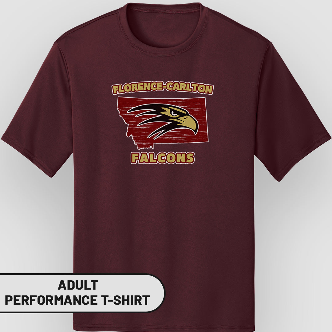 Adult Performance T-Shirt MT Florence-Carlton Falcons | FCS-003