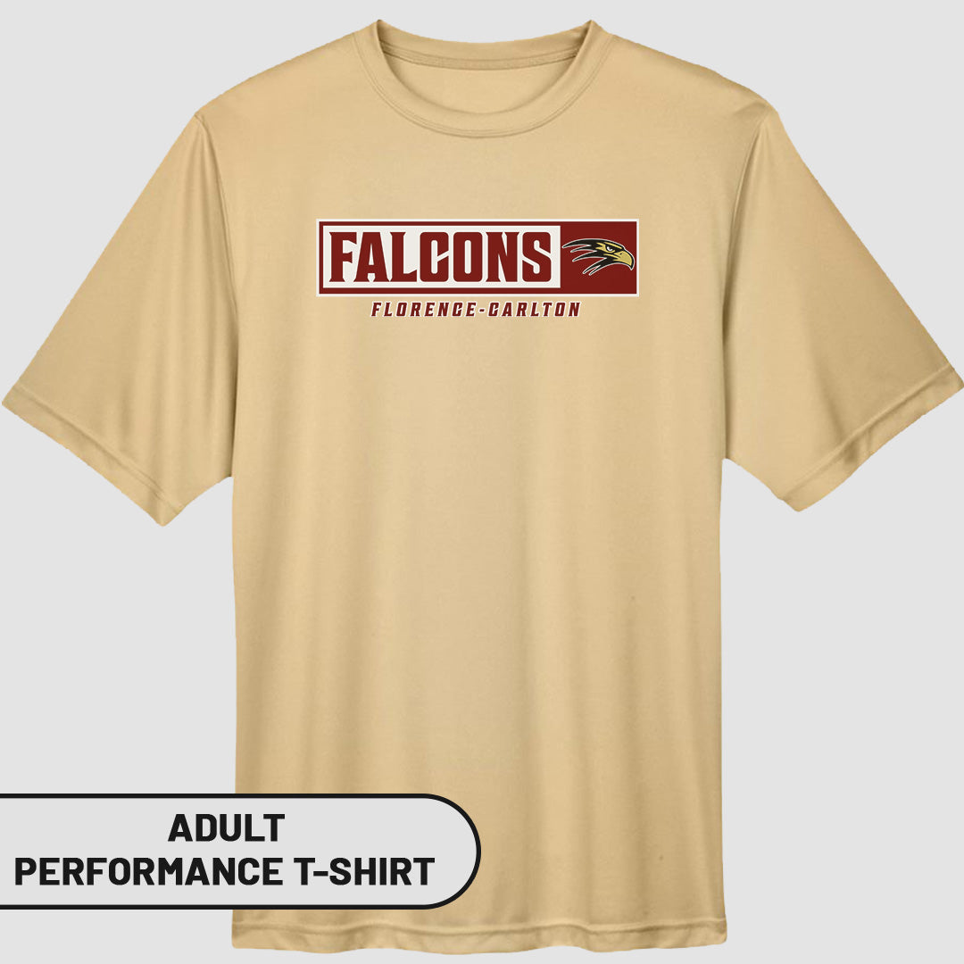 Adult Performance T-Shirt Rectangle Falcons | FCS-002