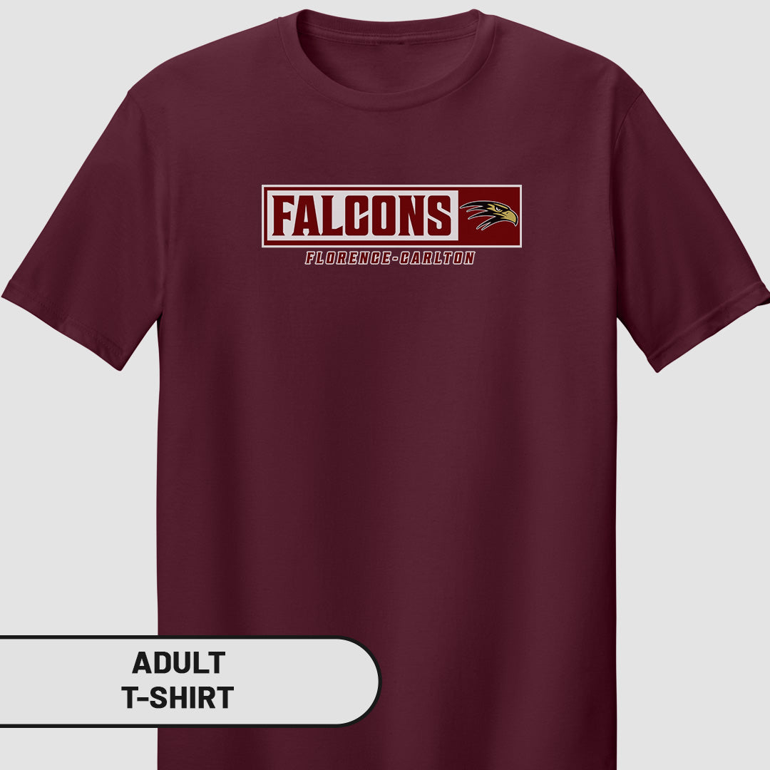 Adult T-Shirt Rectangle Falcons | FCS-002