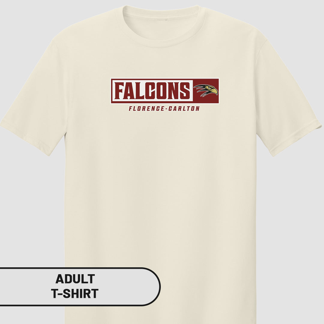 Adult T-Shirt Rectangle Falcons | FCS-002