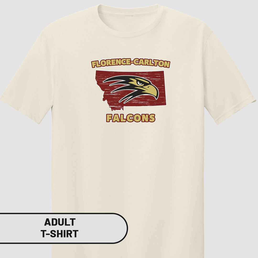 Adult T-Shirt MT Florence-Carlton Falcons | FCS-003
