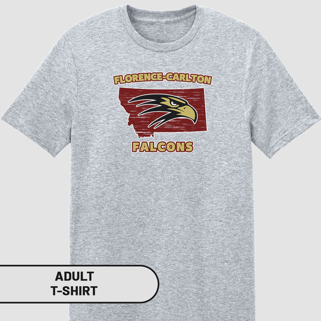 Adult T-Shirt MT Florence-Carlton Falcons | FCS-003
