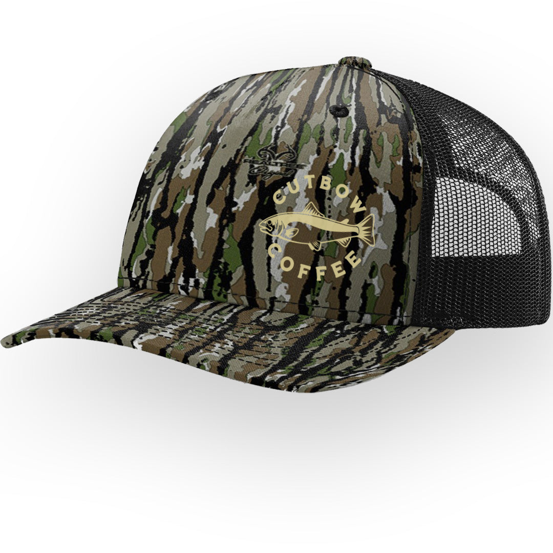 Printed Camo Five Panel Richardson 112 Trucker Hat | Cutbow Coffee