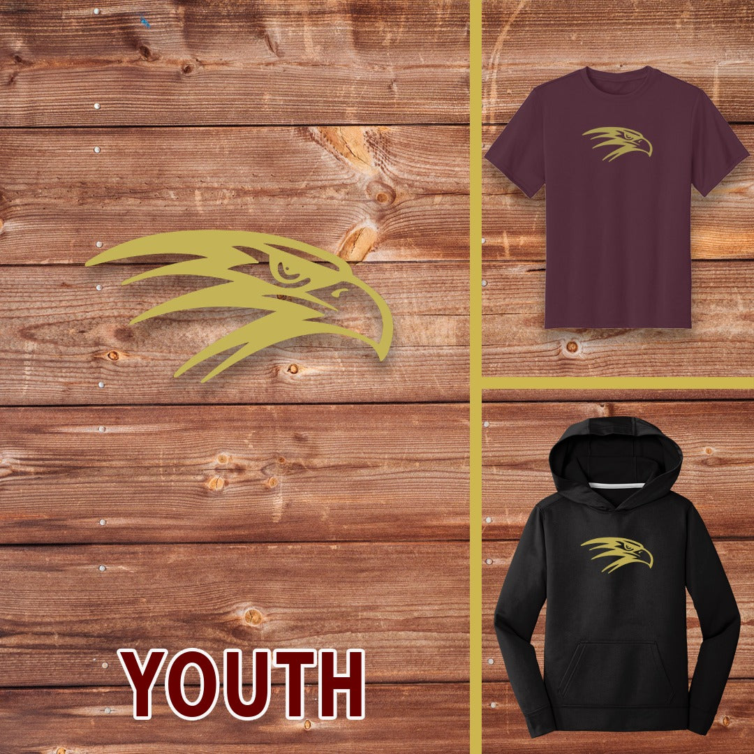 Youth - Simple Golden Falcon Head | FCSA-025G