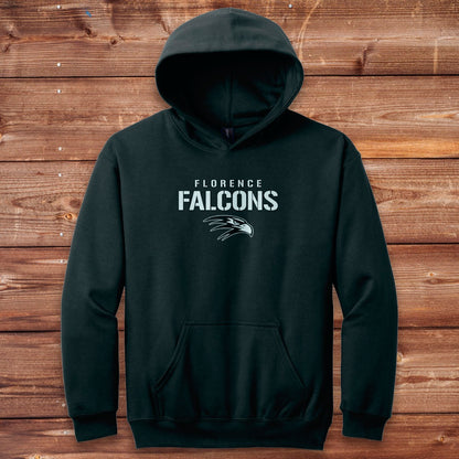 Youth - Black & White Stencil Falcon | FCSA-026BW