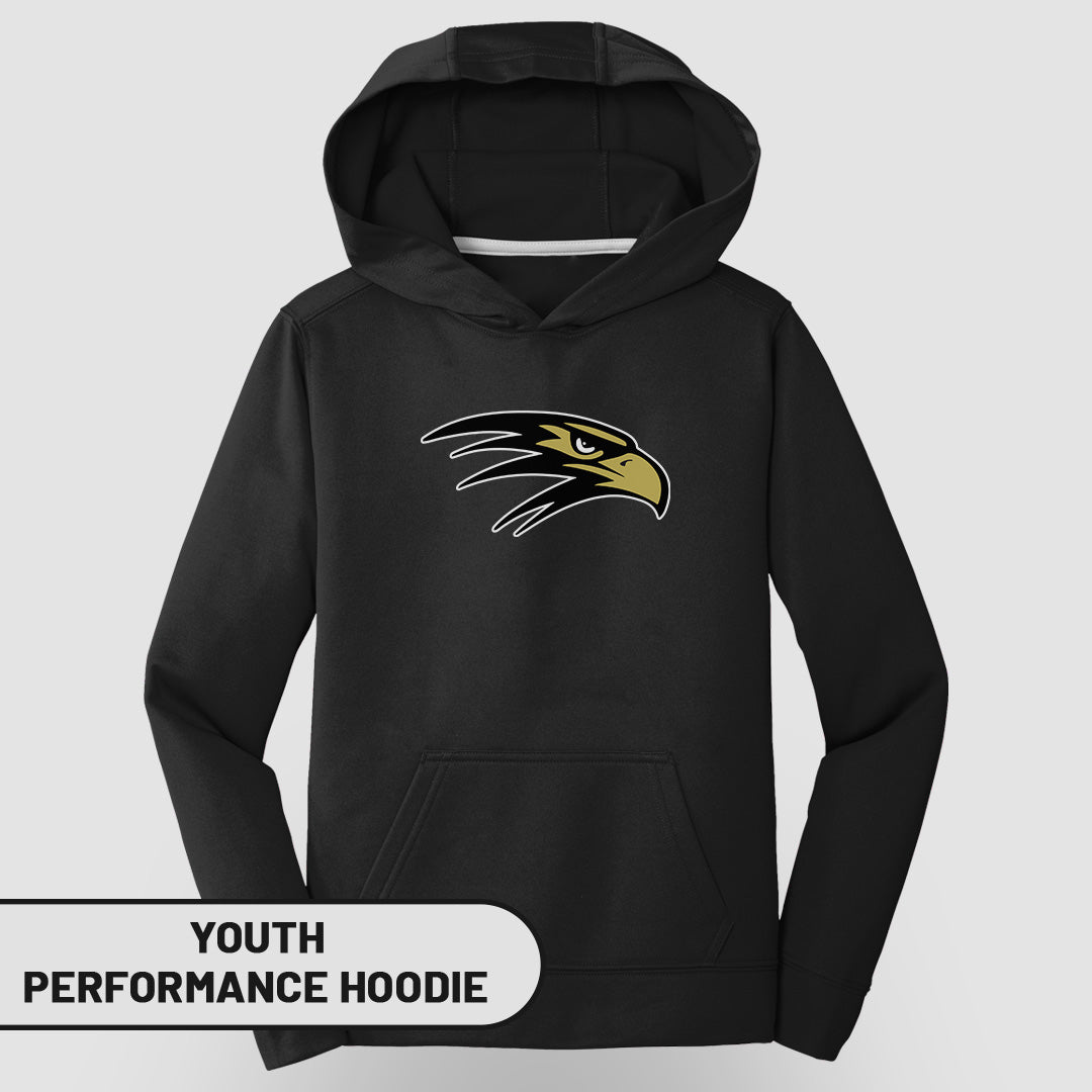 Youth Performance Hoodie Falcon Head | FCS-001