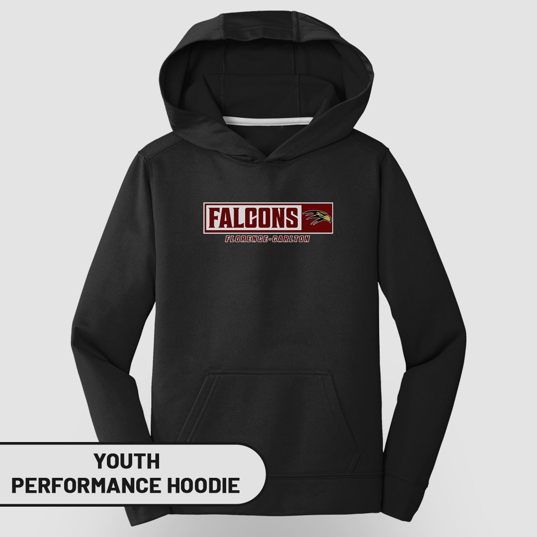 Youth Performance Hoodie Rectangle Falcons | FCS-002