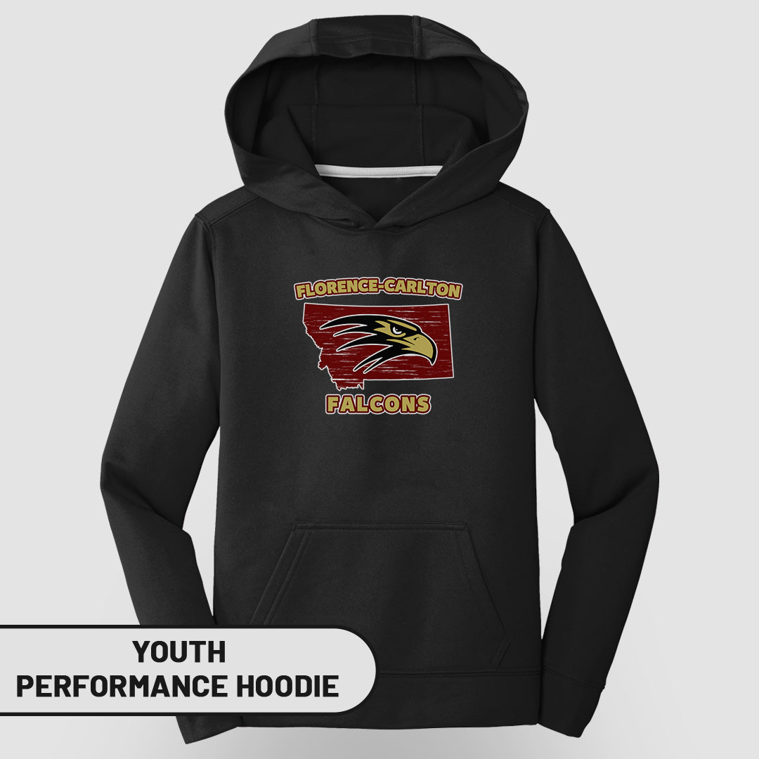Youth Performance Hoodie MT Florence-Carlton Falcons | FCS-003