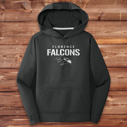 Youth - Black & White Stencil Falcon | FCSA-026BW