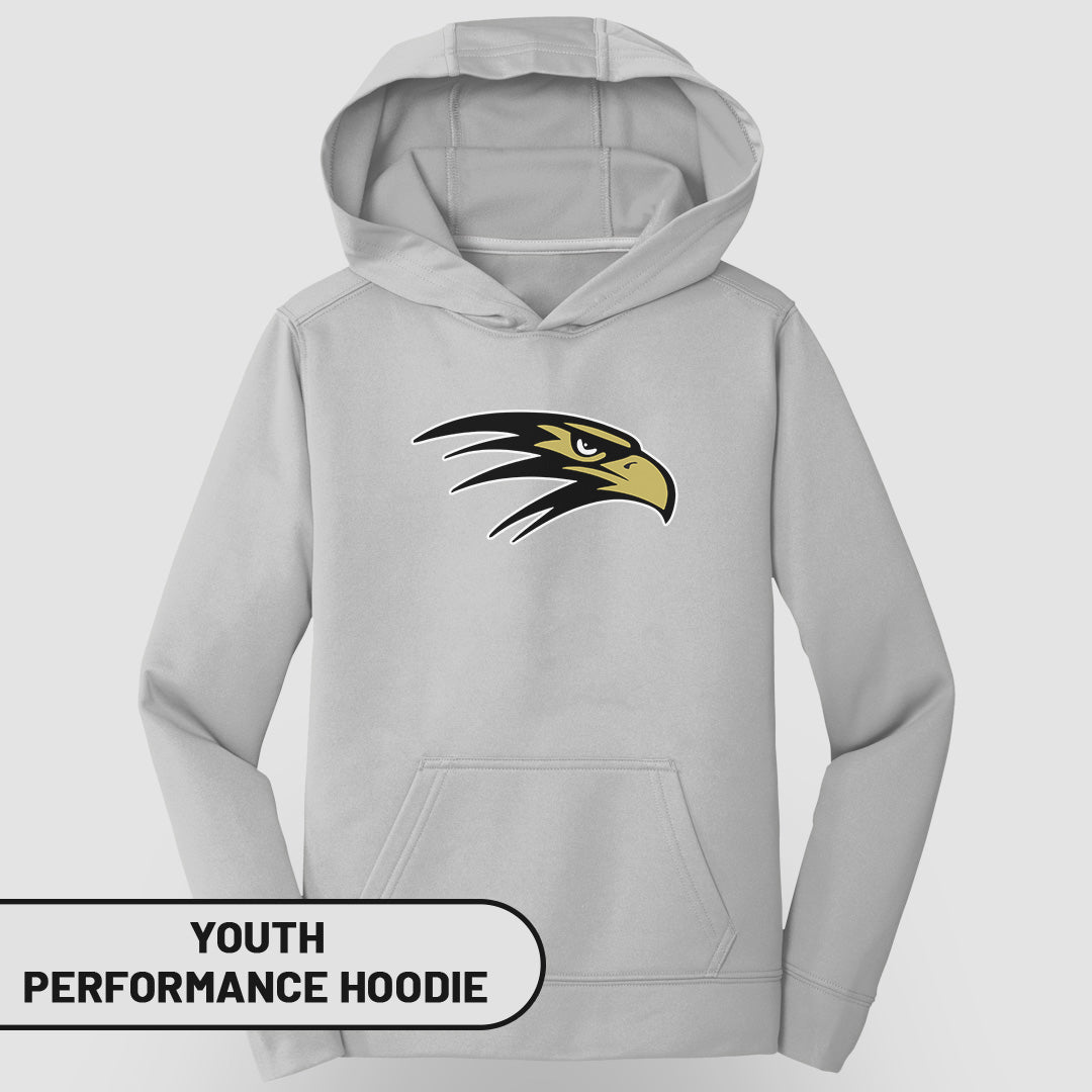 Youth Performance Hoodie Falcon Head | FCS-001