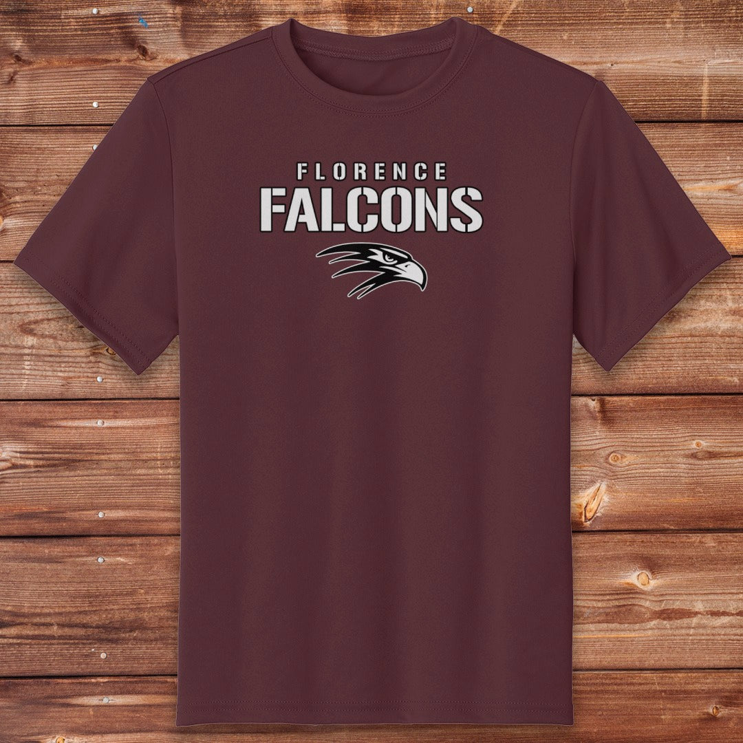 Youth - Black & White Stencil Falcon | FCSA-026BW