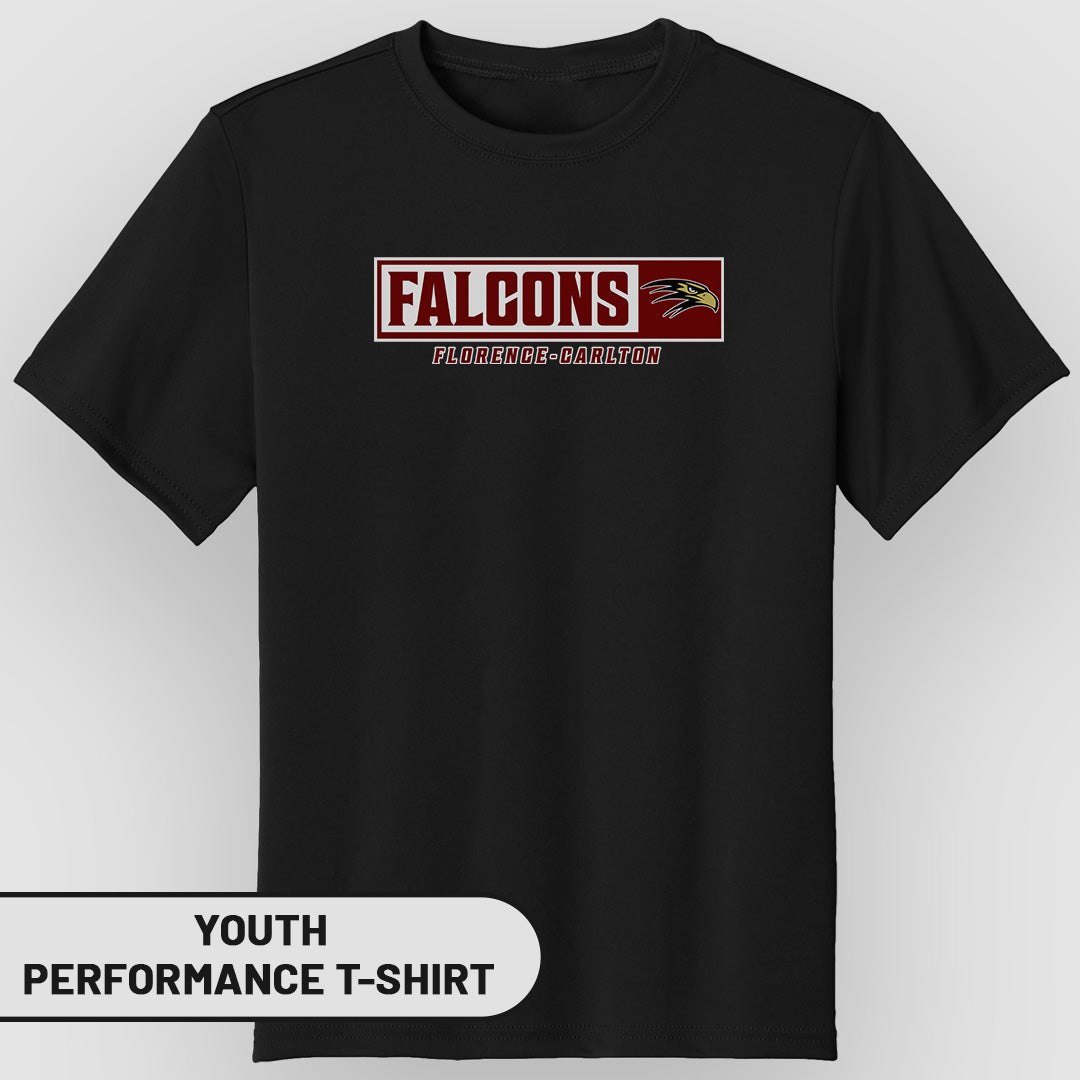 Youth Performance T-Shirt  Rectangle Falcons | FCS-002