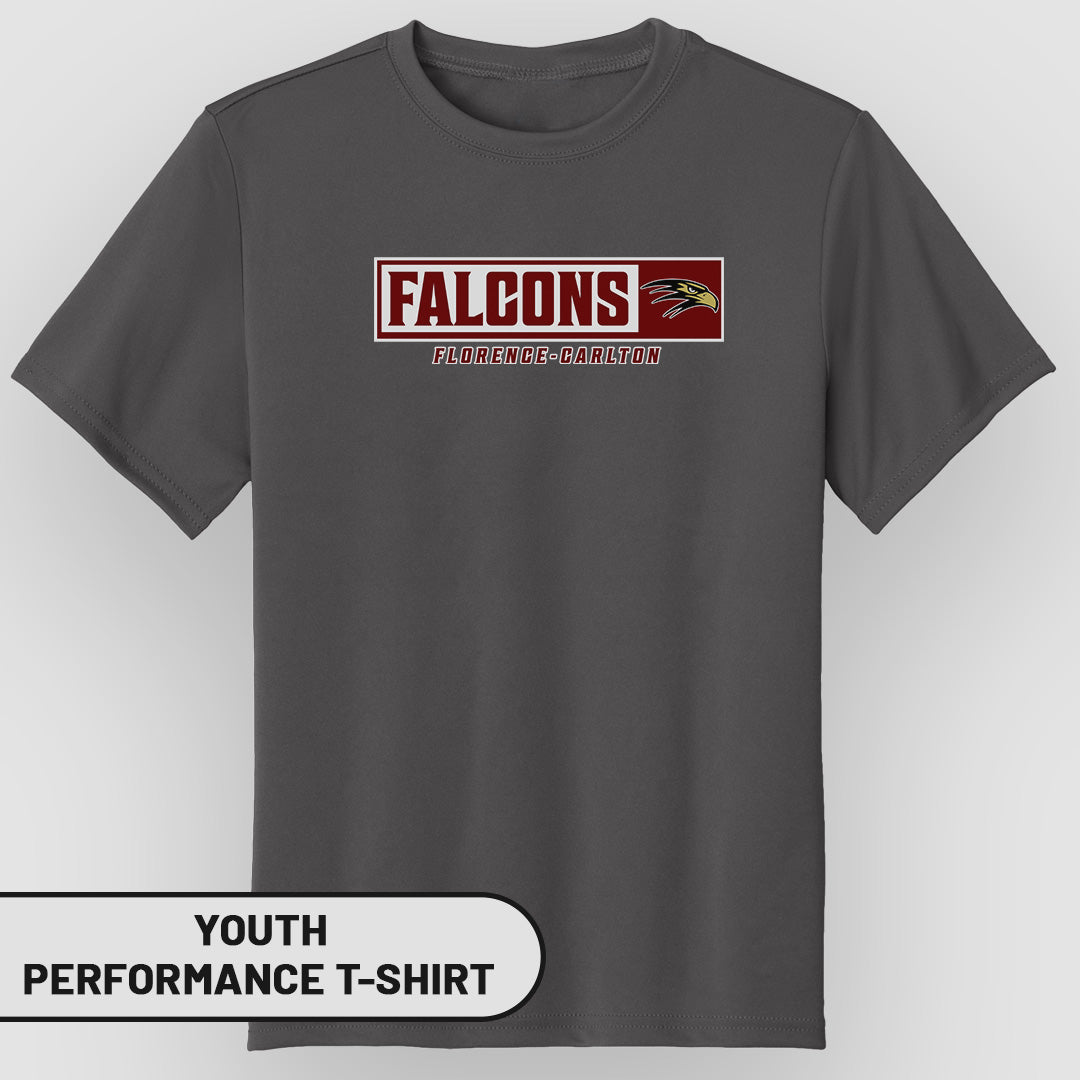 Youth Performance T-Shirt  Rectangle Falcons | FCS-002